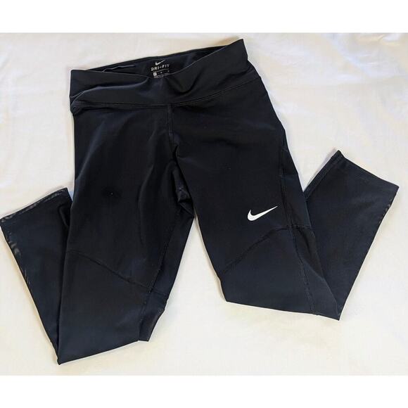 Nike Women's Power Fly Victory Black Capri Legging Size M GUC - Picture 3 of 10